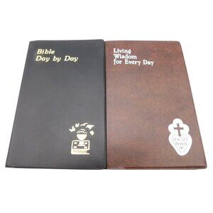 2 Religious Pocket Books Bible Day by Day Wisdom Every Day Catholic 1990 1991